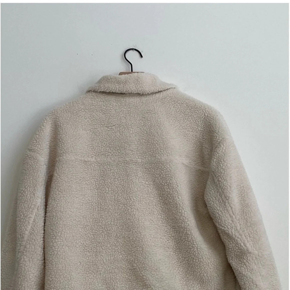 NWT Womens Stoosh Denim Faux Fur Sherpa Trucker Jacket
Cream shearling small - Picture 8 of 12